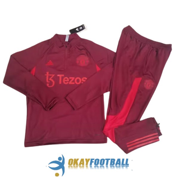 tracksuit zipper manchester united red 2023-2024