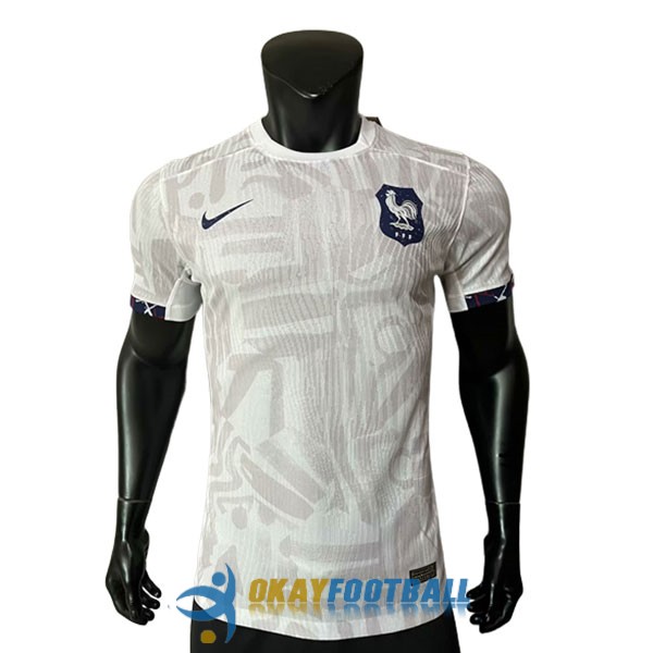 shirt away player version white france 2023-2024