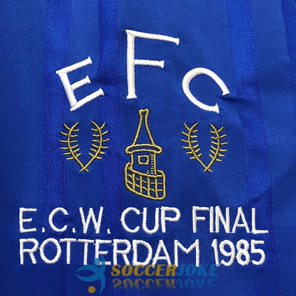 shirt home everton retro E.C.W CUP FINAL 1985
