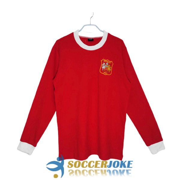 shirt red manchester united special edition retro long sleeve 1968