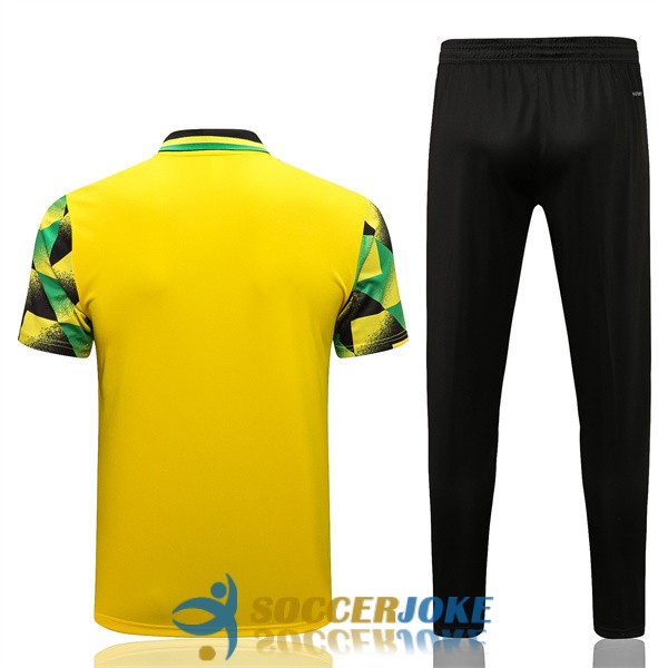 polo kit arsenal yellow green black training 2022-2023