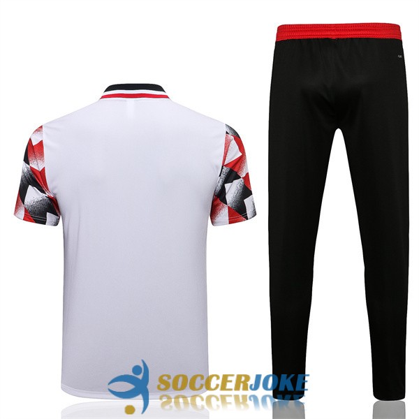 polo kit manchester united black red white training 2022-2023