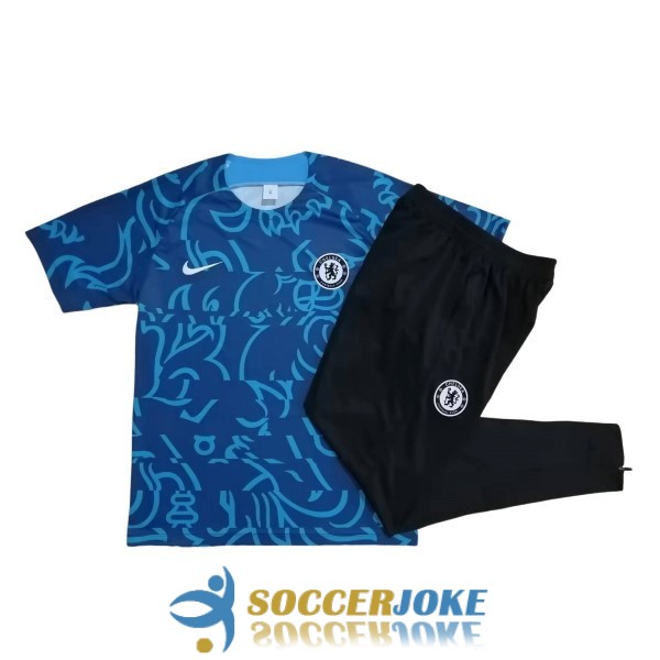 shirt chelsea camouflage dark blue training kit 2022-2023