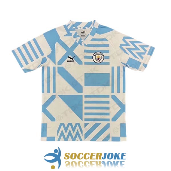 shirt manchester city blue stripe training 2022-2023