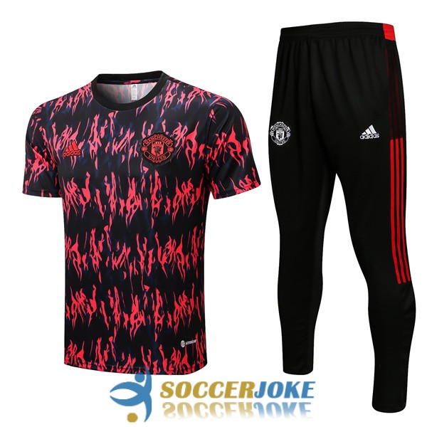 shirt manchester united camouflage black red training kit 2022-2023