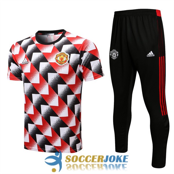 shirt manchester united camouflage black red white training kit 2022-2023 [EX22-5-26-138]