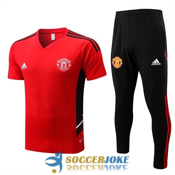 shirt manchester united red black (1) training kit 2022-2023