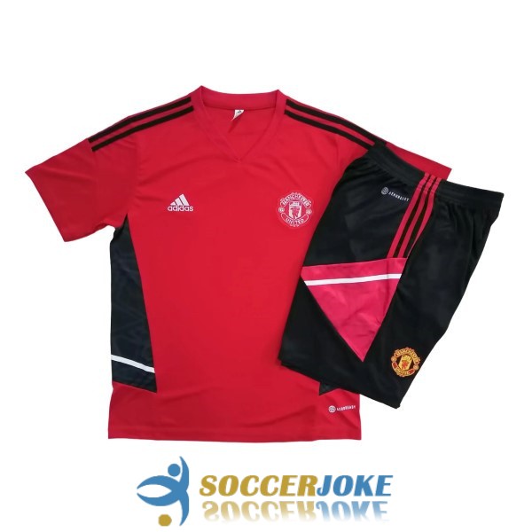 shirt manchester united red black training kit 2022-2023