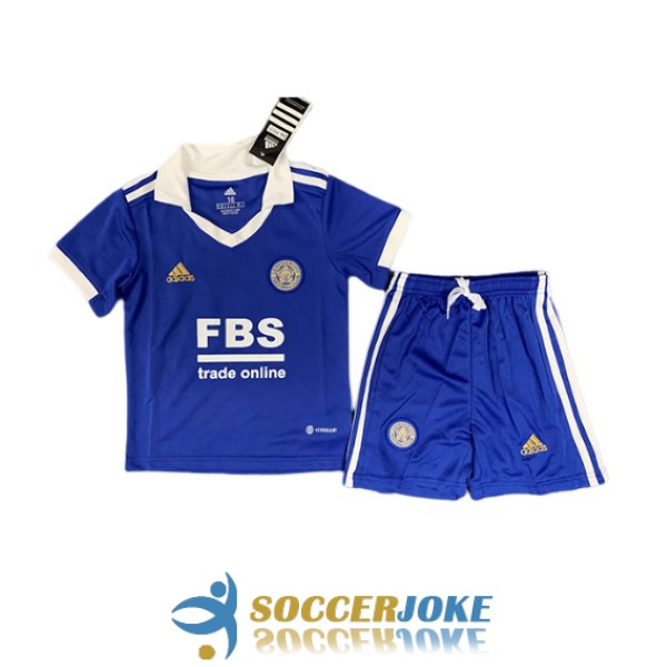 shirt home leicester city kid 2022-2023