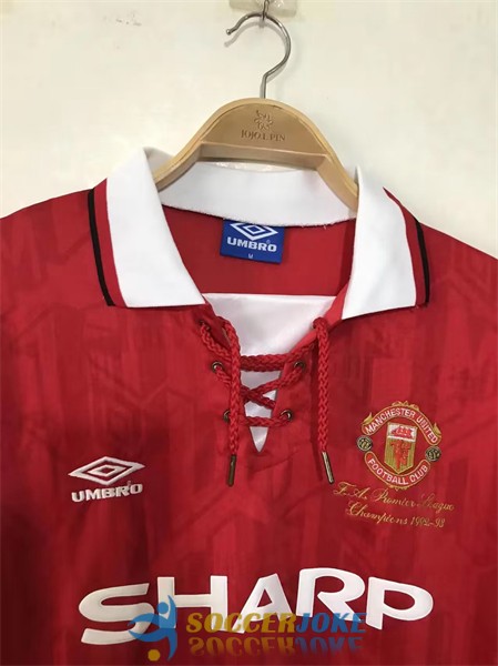 shirt home Manchester united retro sharp 1992-1994