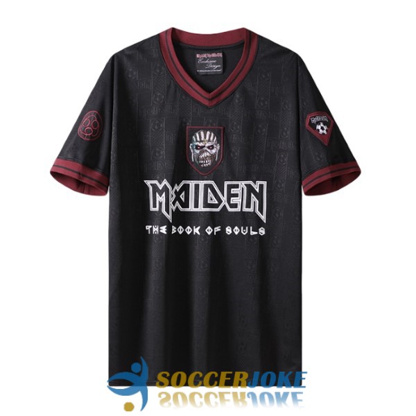 shirt black red west ham united retro Iron Maiden special edition 2016 [EX22-8-30-138]