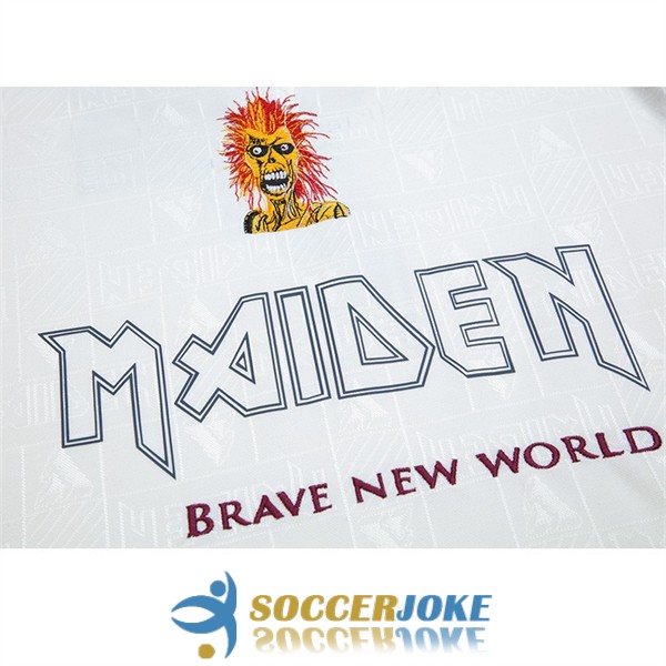 shirt white blue red west ham united retro Iron Maiden special edition 1999-2001<br /><span class=