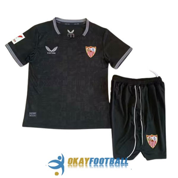 shirt black sevilla kid goalkeeper 2023-2024