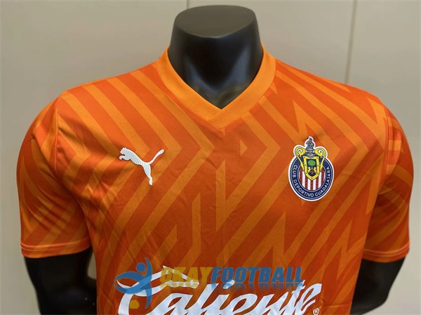 shirt chivas de guadalajara orange goalkeeper player version 2023-2024
