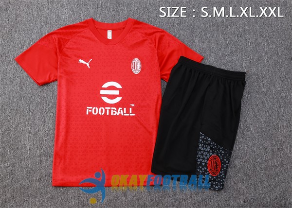 shirt ac milan red training kit 2023-2024
