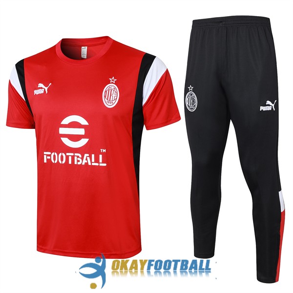 shirt ac milan red white black training kit 2023-2024 [EX23-11-7-190]