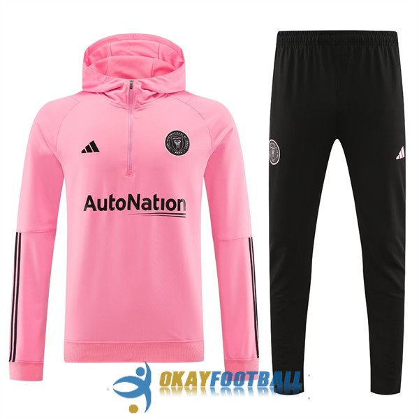 tracksuit hooded inter miami pink black 2023-2024