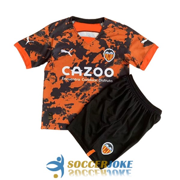 shirt black orange valencia kid special edition 2023-2024
