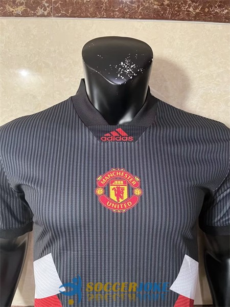 shirt manchester united black red white special edition icon player version 2022-2023<br /><span class=