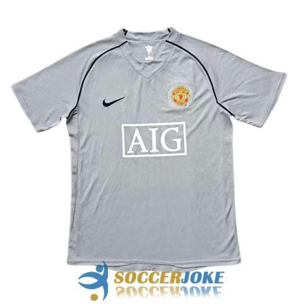 shirt gray manchester united retro aig goalkeeper 2007-2008