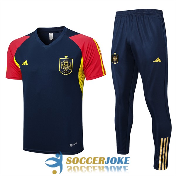 shirt spain red dark blue yellow training kit 2023-2024