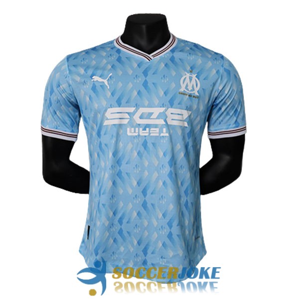 shirt marseille blue special edition player version 2023-2024