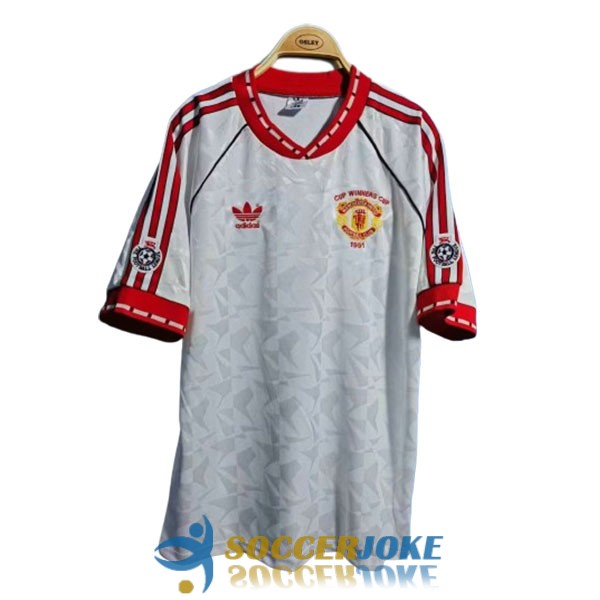shirt white manchester united retro special edition cup final 1991