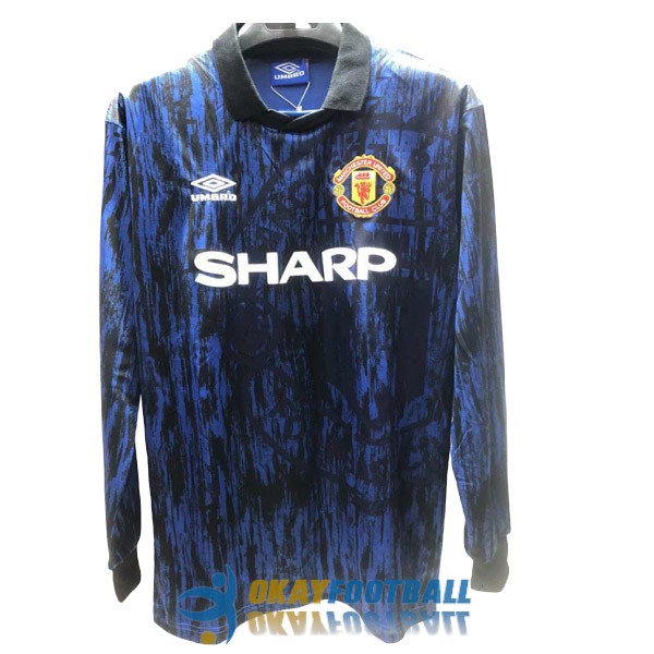 shirt away manchester united retro sharp long sleeve 1992-1993