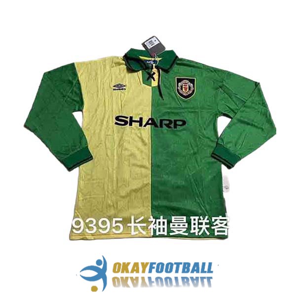 shirt away manchester united retro sharp long sleeve 1992-1994
