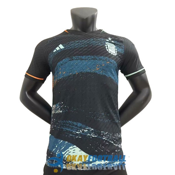 shirt away player version black blue argentina 2023-2024