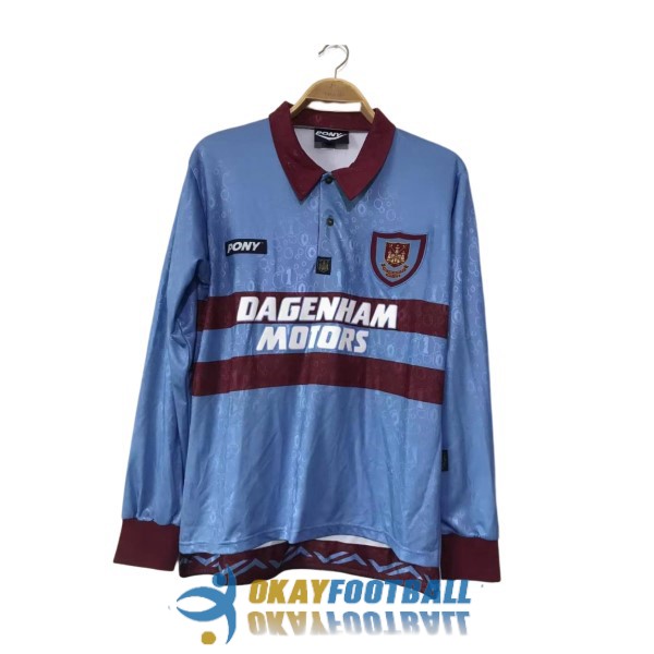 shirt away west ham united retro long sleeve 1995-1997