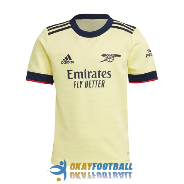 shirt away yellow arsenal 2021-2022