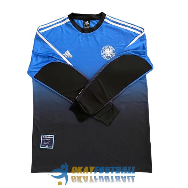shirt blue black germany goalkeeper retro long sleeve 2002-2003