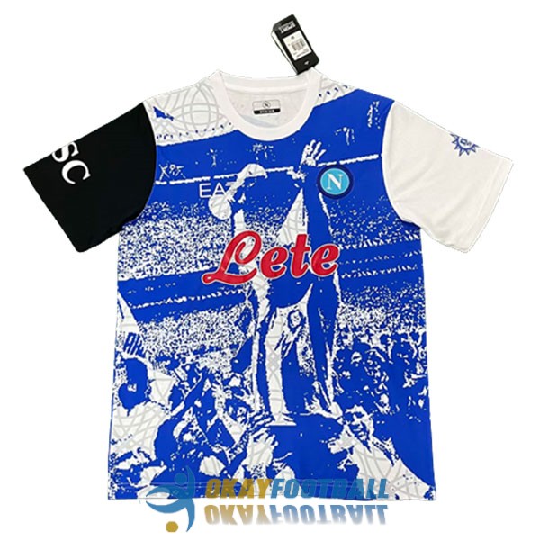 shirt napoli blue white black special edition maradona 2022-2023
