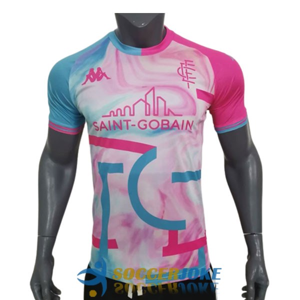 shirt empoli pink blue limited edition 2022-2023