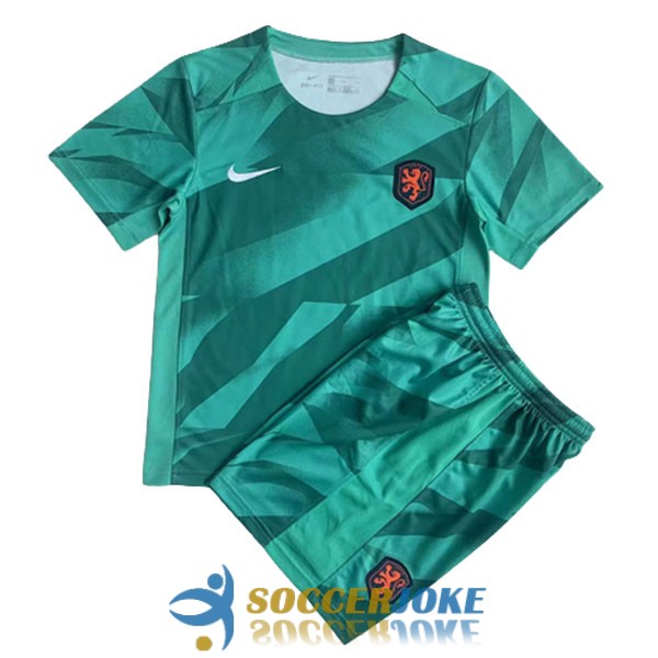 shirt green netherlands kid goalkeeper 2023-2024