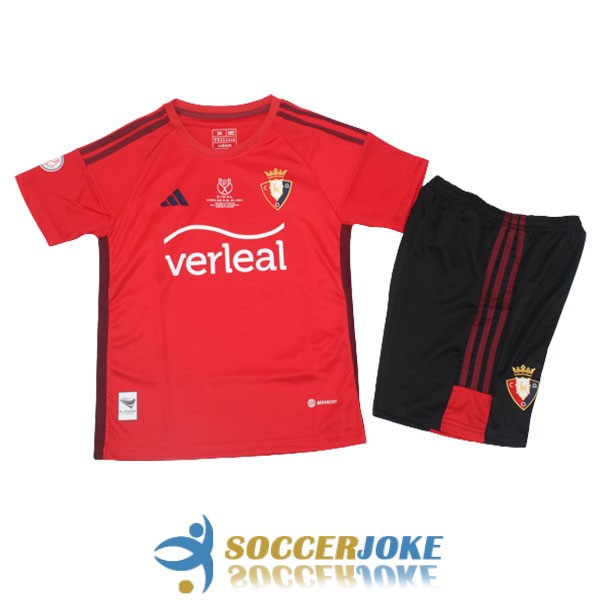 shirt red osasuna kid special edition copa del rey final 2023-2024