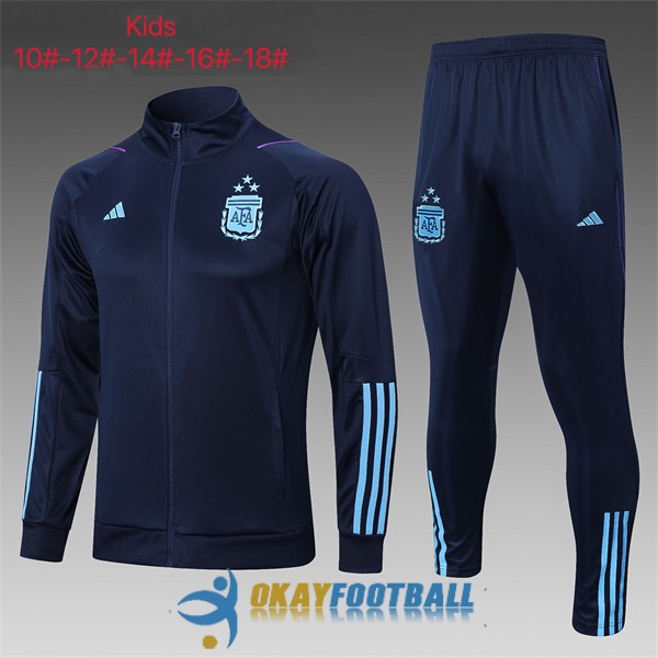 jacket argentina kid dark blue 3 star 2022-2023