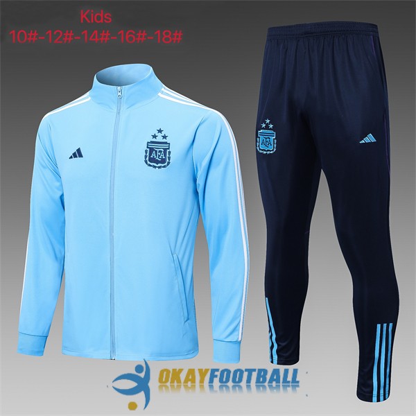 jacket argentina kid light blue 3 star 2022-2023
