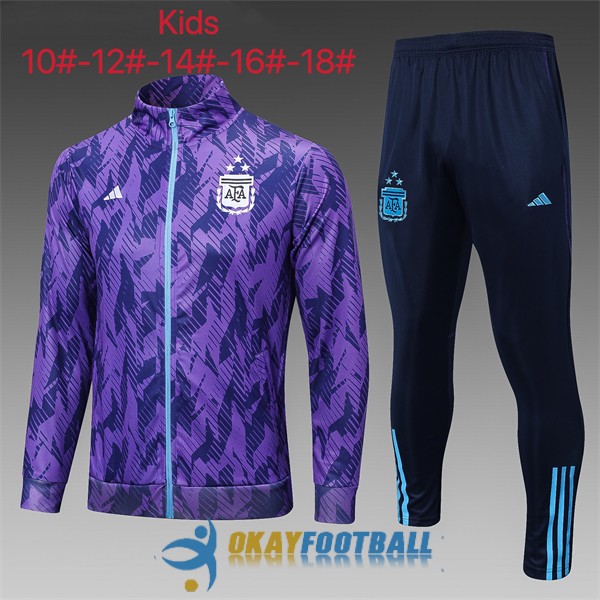 jacket argentina kid purple 3 star 2022-2023