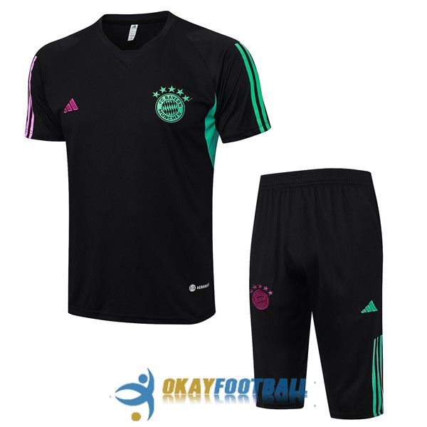shirt bayern munich black green pink training kit 2023-2024