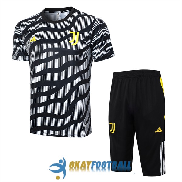 shirt juventus gray black training kit 2023-2024