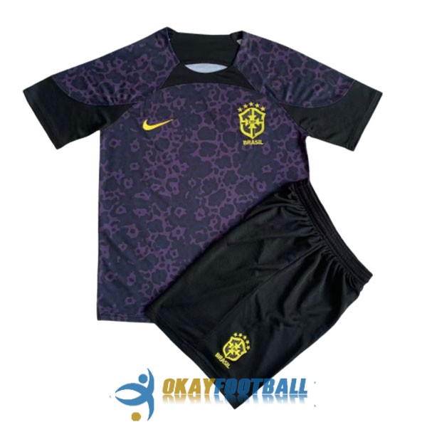shirt black purple brazil kid goalkeeper 2023-2024