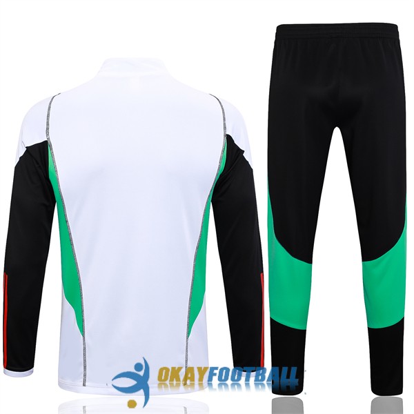 tracksuit zipper manchester united white green black red 2023-2024<br /><span class=