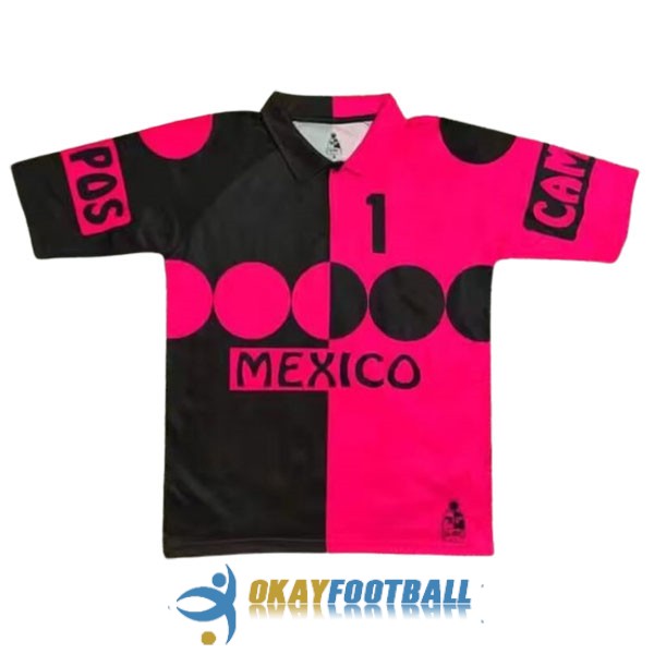 shirt Jorge Campos black pink mexico retro goalkeeper 1992-1993