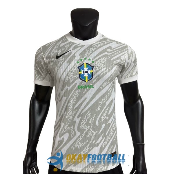 shirt brazil gray white goalkeeper player version 2024-2025