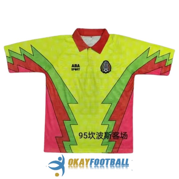shirt green red mexico retro goalkeeper 1995