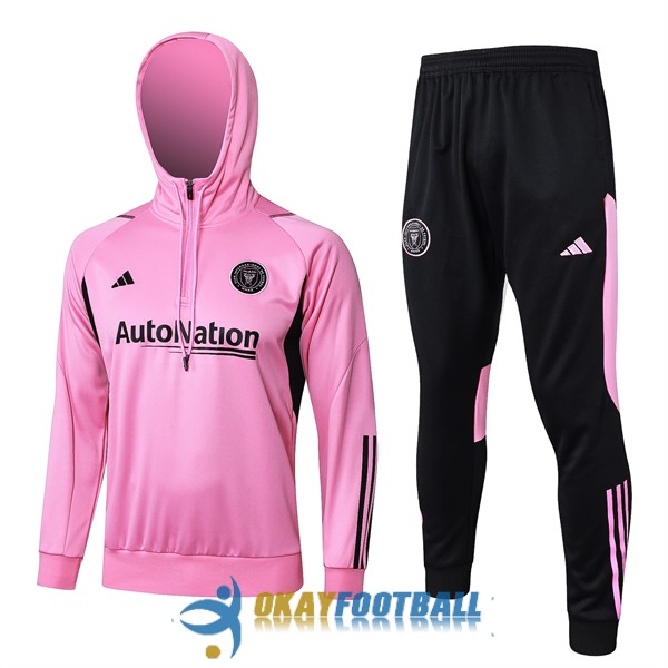 tracksuit hooded inter miami black pink 2023-2024