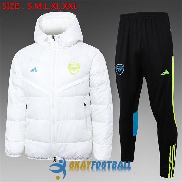 winter jacket arsenal white 2023-2024