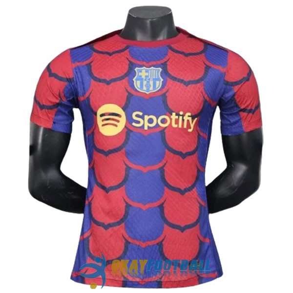 shirt barcelona red blue training player version 2024-2025